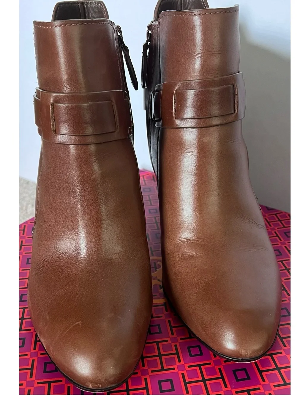 Tory Burch Colton Ankle Booties with Stacked Heel